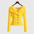 Jessulva | Women’s Ribbed Collar Cardigan