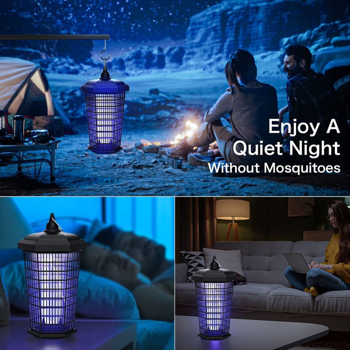 Close-up of UV pest control bug zapper grid for safe indoor insect management