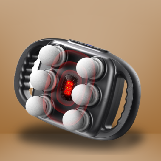 Professional-grade muscle recovery massage gun with digital display screen