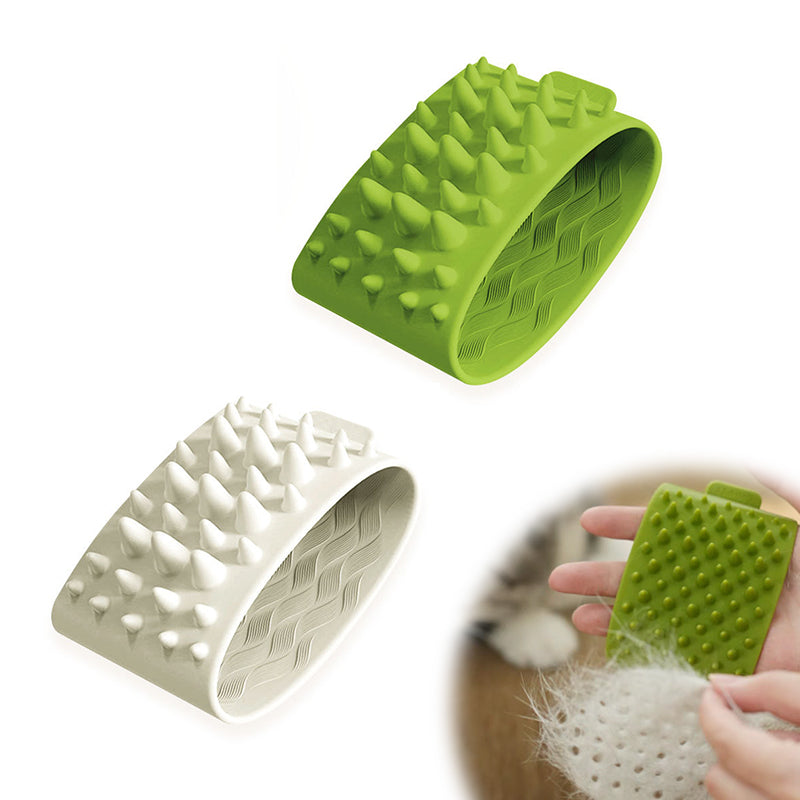 Ergonomic silicone hand comb for comfortable pet grooming sessions