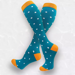 Blue with white spots