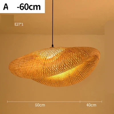 Pendant lamp crafted with sustainable rattan material