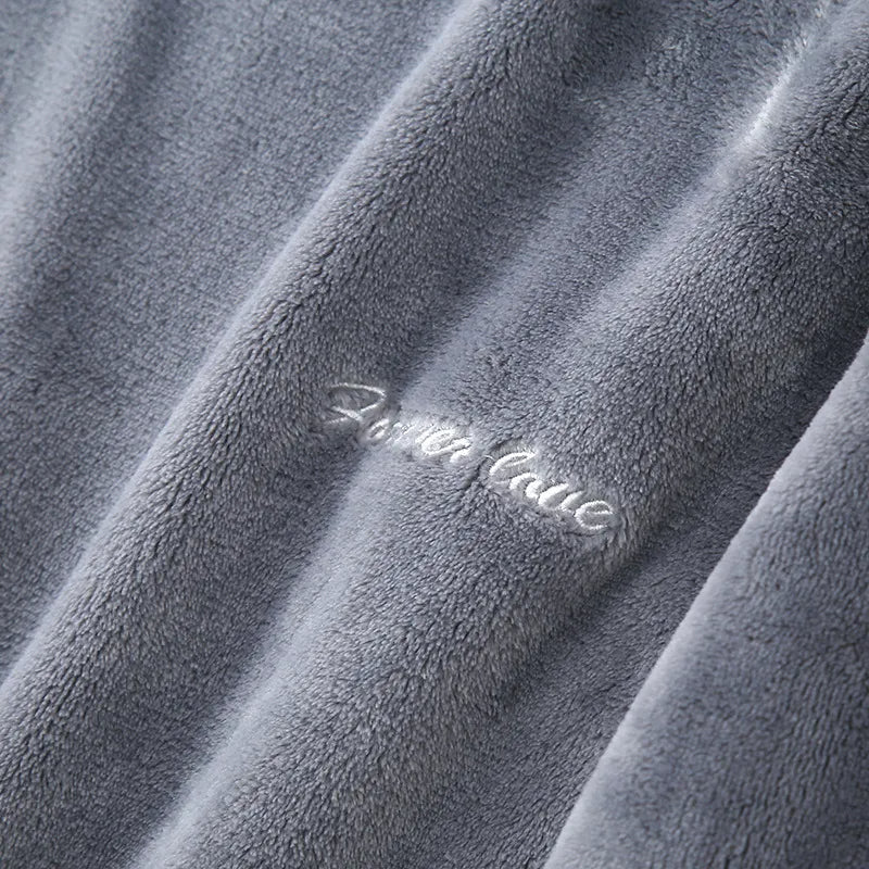 Men's nightwear set ideal for cold weather and bedtime comfort