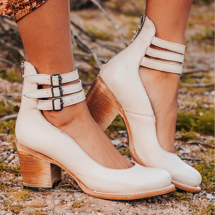 Classic strap heels for women in a comfortable block heel design