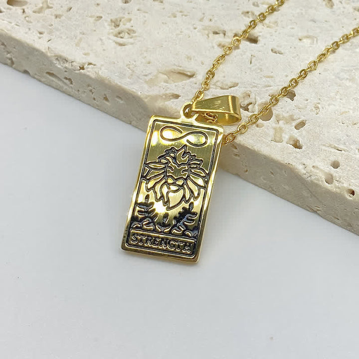 Lucky tarot charm pendant necklace, stylish womens accessory