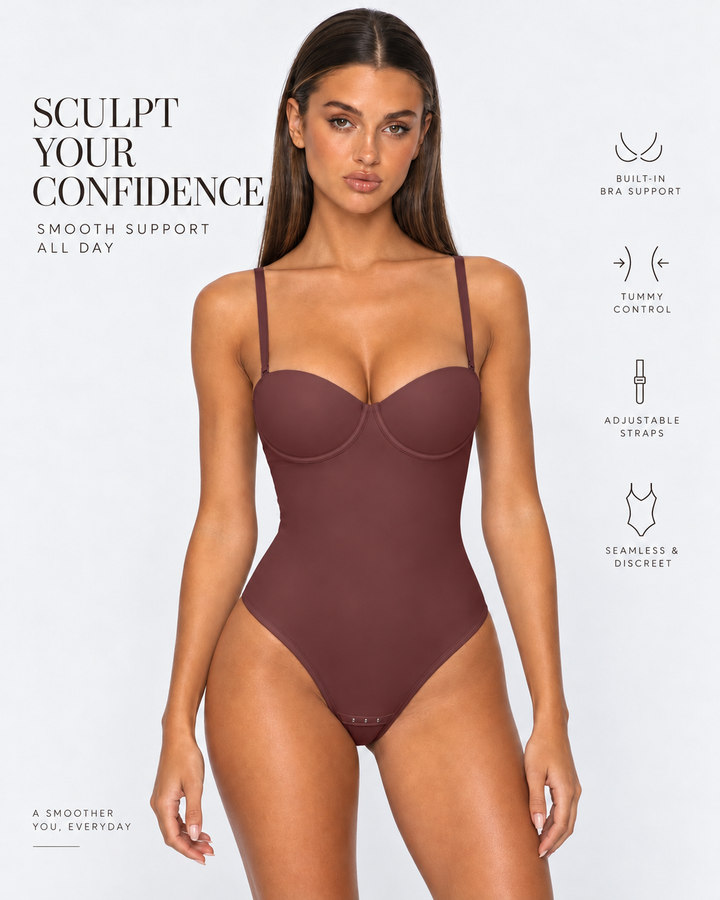 Womens waist trainer corset bodysuit showcasing hook and eye closure