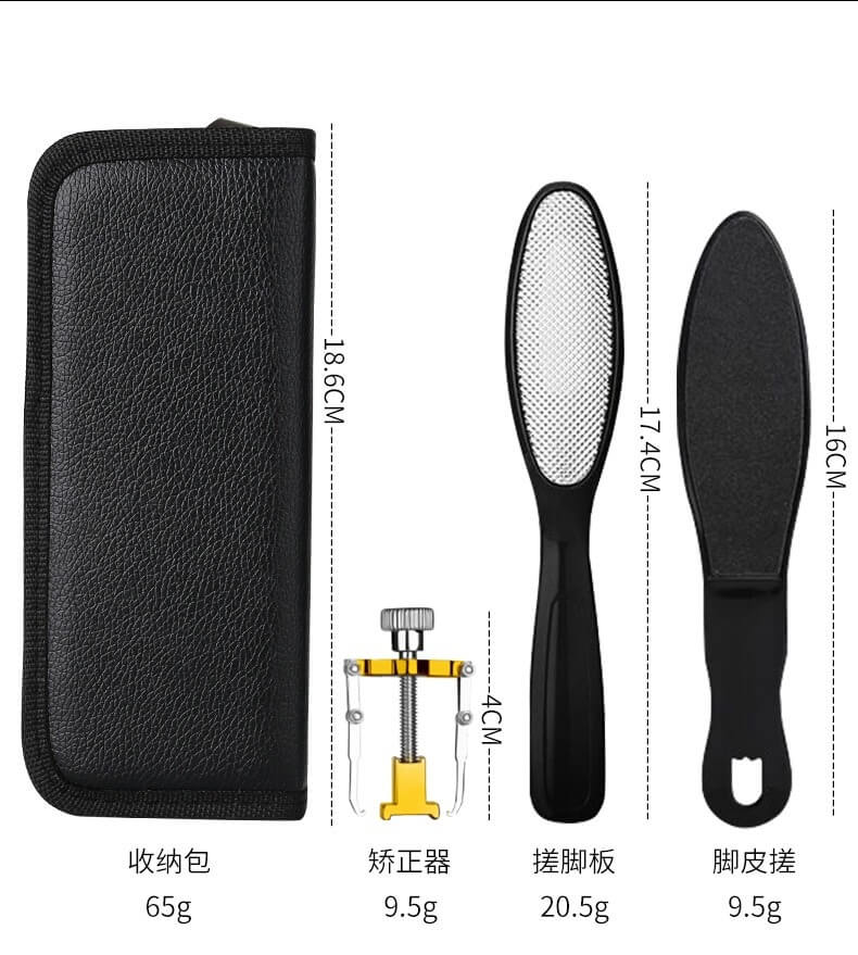 Detailed shot of precision nail clippers from the unisex grooming kit