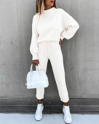 Detailed shot of the elastic waistband on the womens fashion tracksuit bottoms