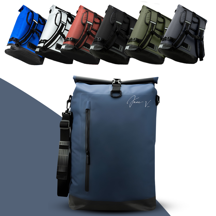 Full view of the multi-functional 3-in-1 bike bag and rucksack ready for travel