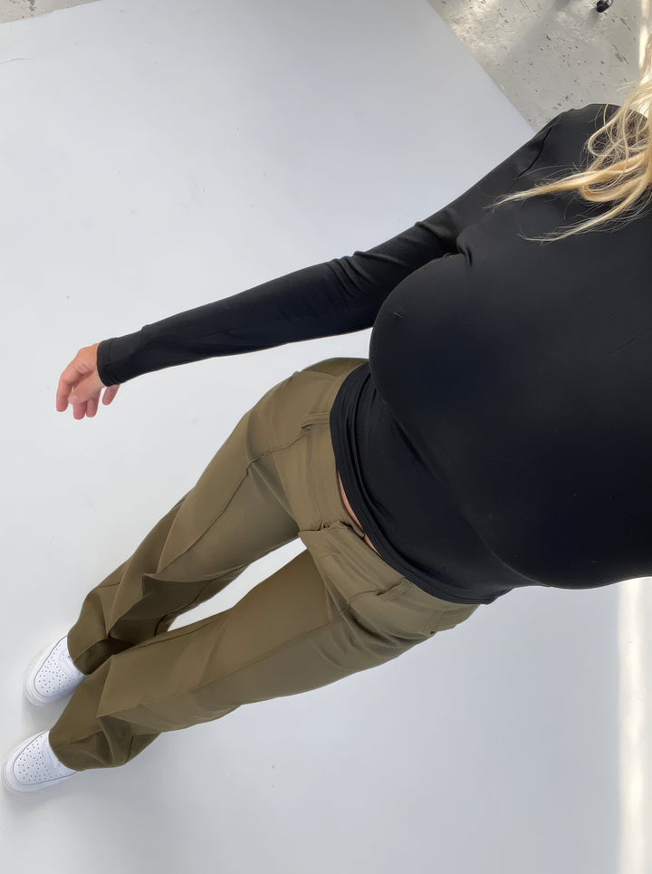 High waist elegant pants for women featuring a relaxed wide leg fit