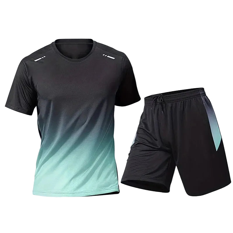 Mens sportswear quick-dry gym outfit on mannequin side view