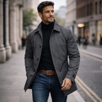 Bruce | Men’s Longline Button Front Coat
