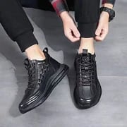 Close-up of air cushion sole unit on black casual footwear