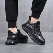 Sole tread pattern of mens luxury sneakers for enhanced grip