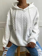 Lazielle | Women’s Cable Knit Hooded Sweater