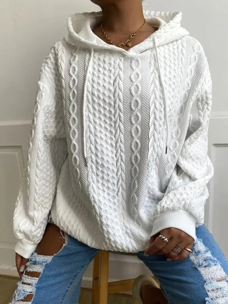 Lazielle | Women’s Cable Knit Hooded Sweater