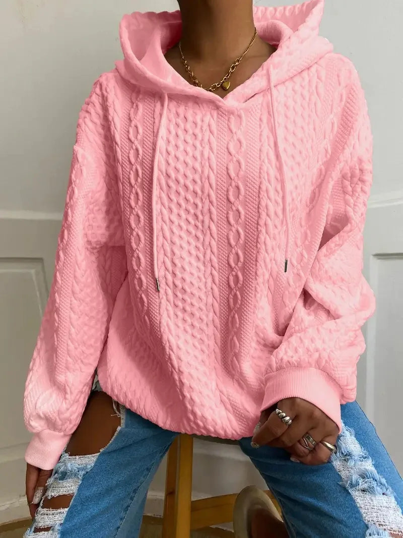 Lazielle | Women’s Cable Knit Hooded Sweater