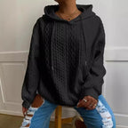 Lazielle | Women’s Cable Knit Hooded Sweater