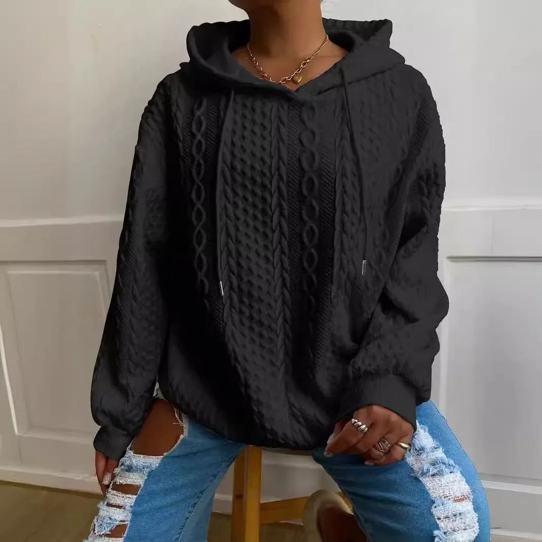 Lazielle | Women’s Cable Knit Hooded Sweater