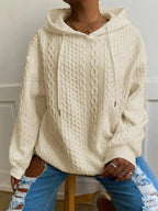 Lazielle | Women’s Cable Knit Hooded Sweater