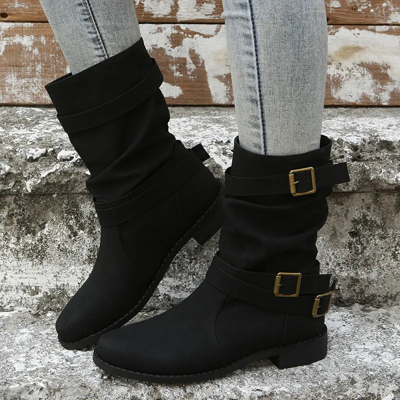 Ariadelle | Women’s Buckle Detail Boots