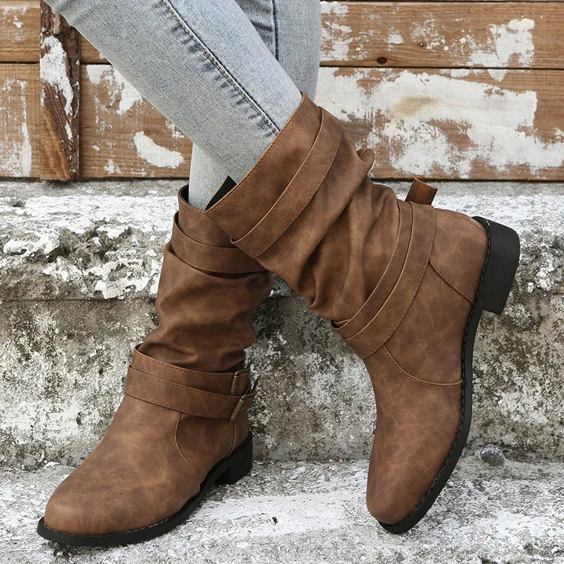 Ariadelle | Women’s Buckle Detail Boots