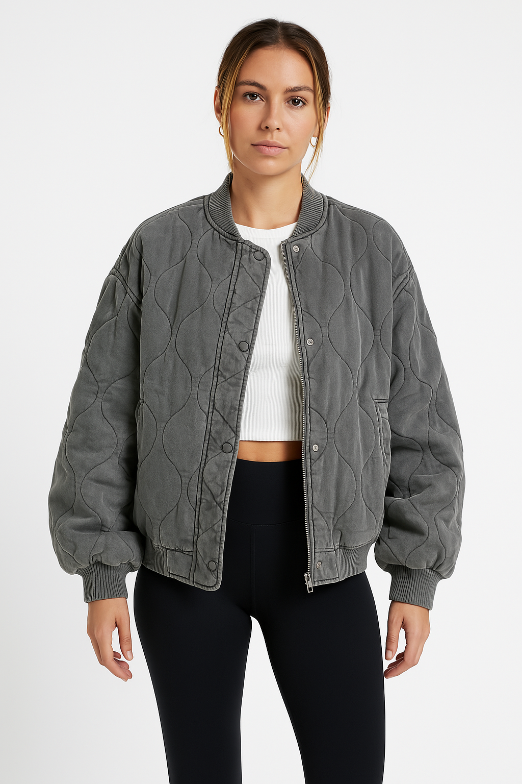Maelora | Women’s Quilted Bomber Jacket