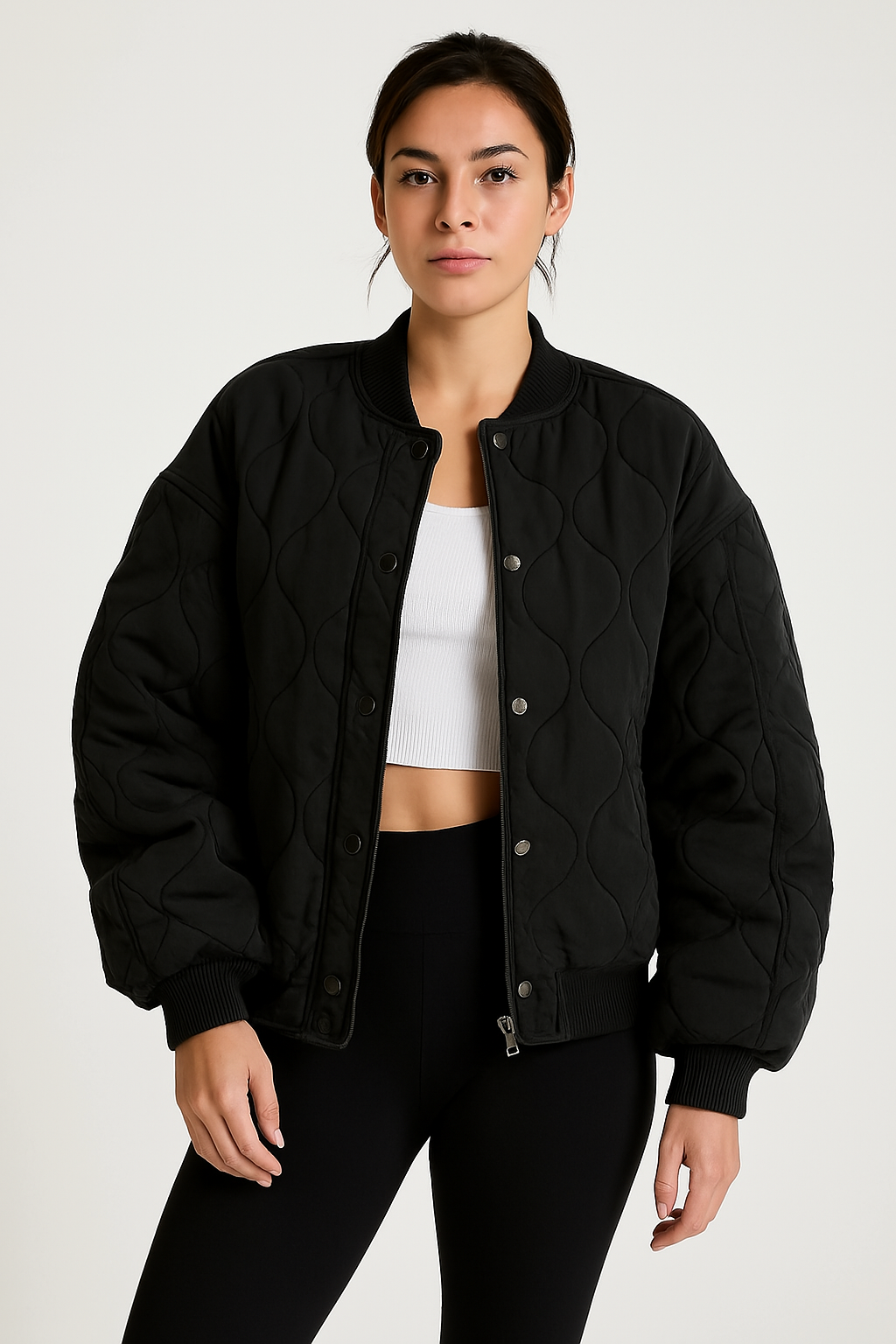 Maelora | Women’s Quilted Bomber Jacket