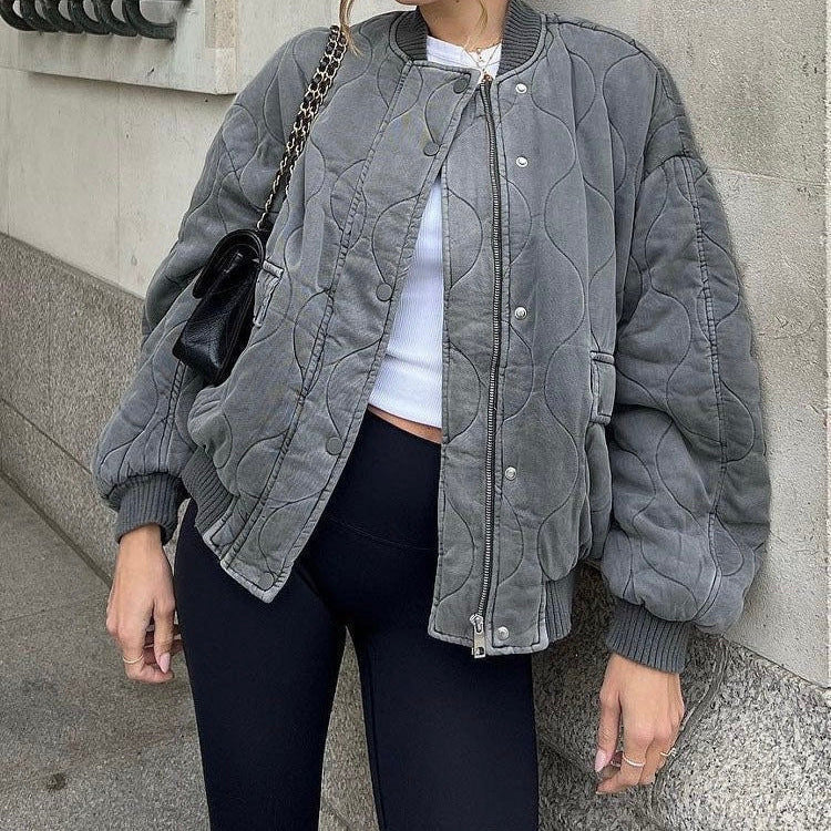 Maelora | Women’s Quilted Bomber Jacket