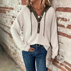 Nora | Women’s Contrast-Trim Sweater