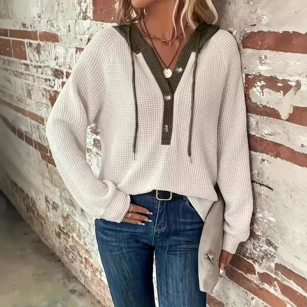 Nora | Women’s Contrast-Trim Sweater
