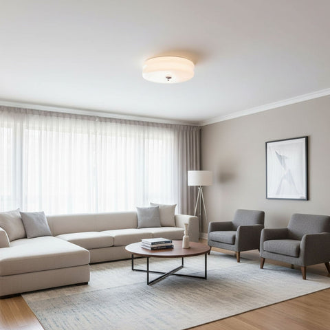 Interior design showcase featuring DecoBeam ceiling lamp