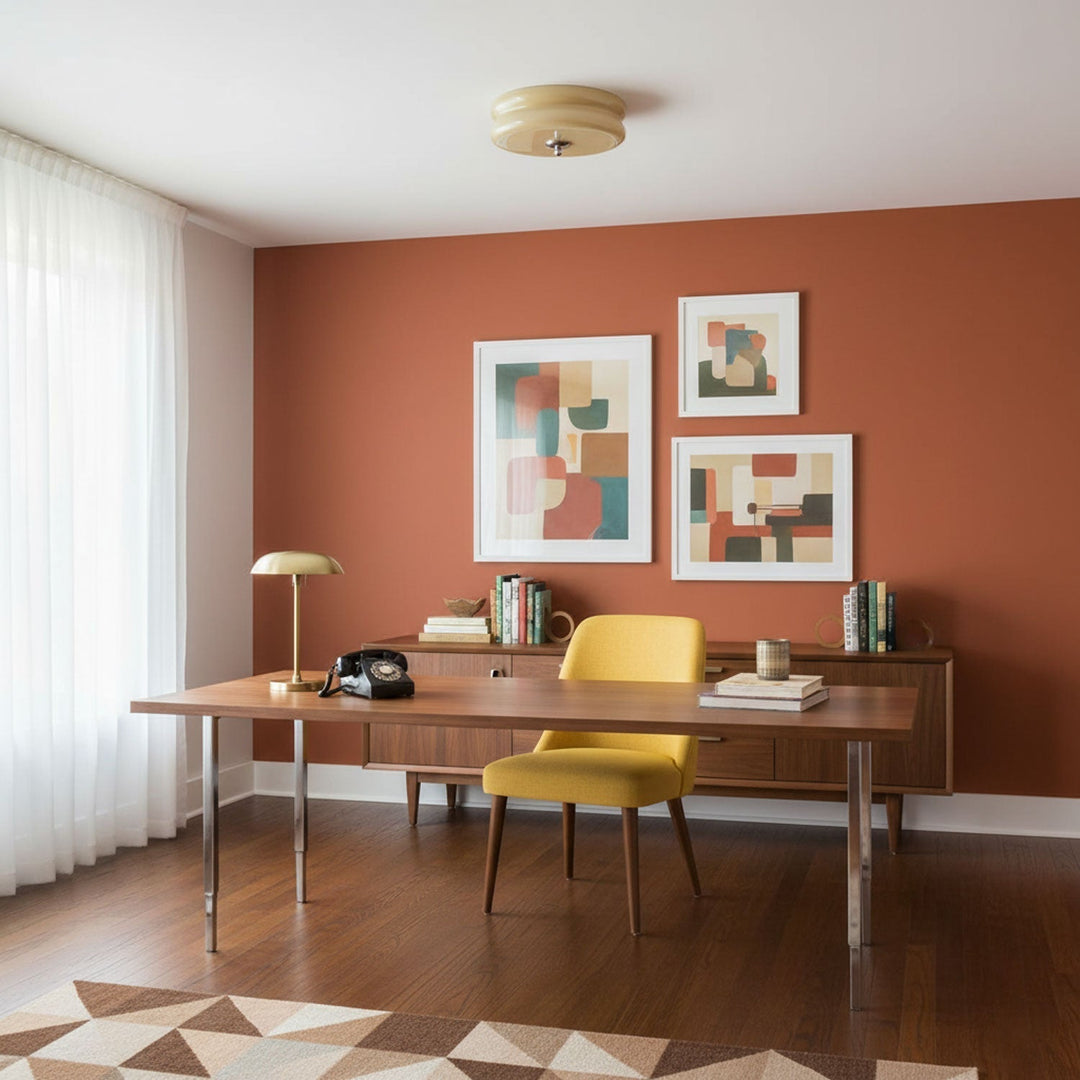 Vintage style flush mount ceiling light in interior lighting