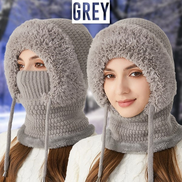 Detailed shot of the stitching and durability of the womens winter fashion accessory