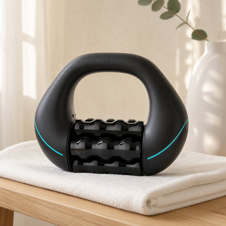Rechargeable leg swelling relief massager showing control interface