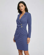 Trisha | Women’s Blue Blazer Midi Dress