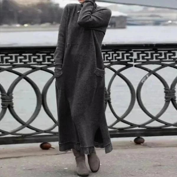 Eve | Women’s Cozy Cowl Neck Maxi Sweater Dress