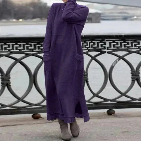 Eve | Women’s Cozy Cowl Neck Maxi Sweater Dress