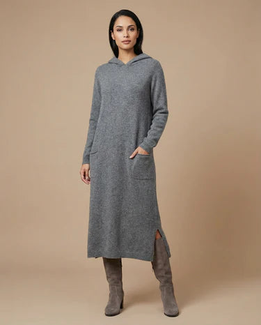 Rosalind | Women’s Gray Sweater Maxi Dress