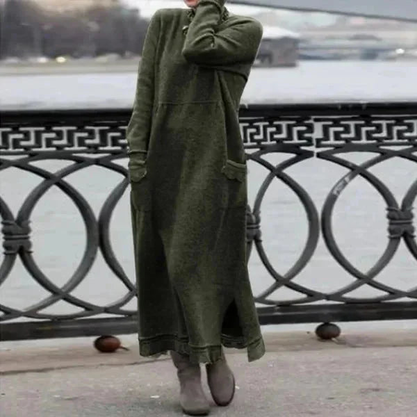 Eve | Women’s Cozy Cowl Neck Maxi Sweater Dress