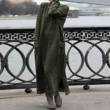 Rosalind | Women’s Gray Sweater Maxi Dress