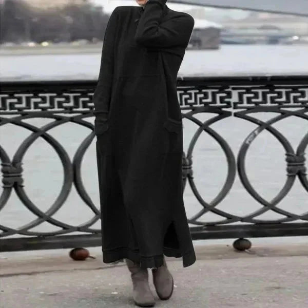 Eve | Women’s Cozy Cowl Neck Maxi Sweater Dress