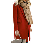 Valessia | Women’s Wool Blend Double Breasted Long Coat