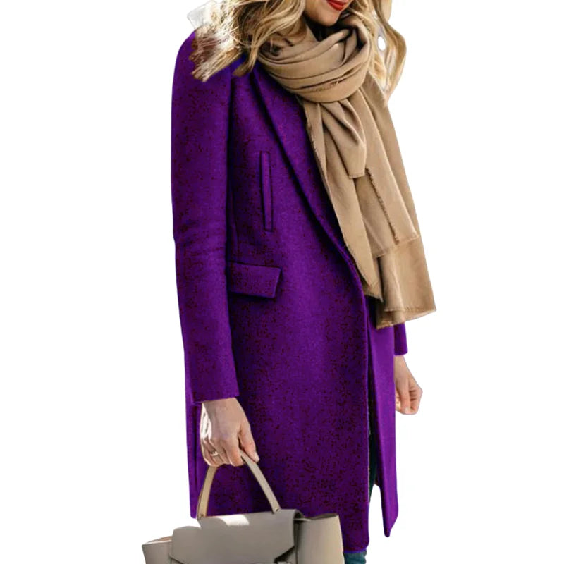 Valessia | Women’s Wool Blend Double Breasted Long Coat