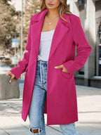 Avelora | Women’s Chic Open Front Long Trench Coat
