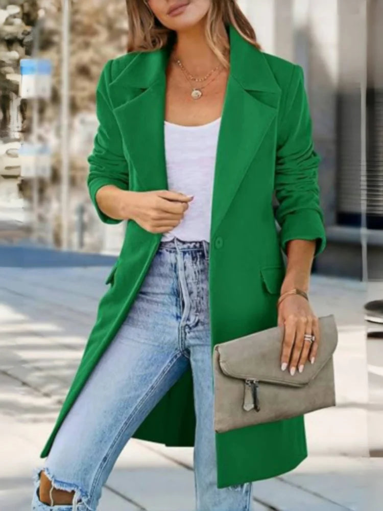 Avelora | Women’s Chic Open Front Long Trench Coat