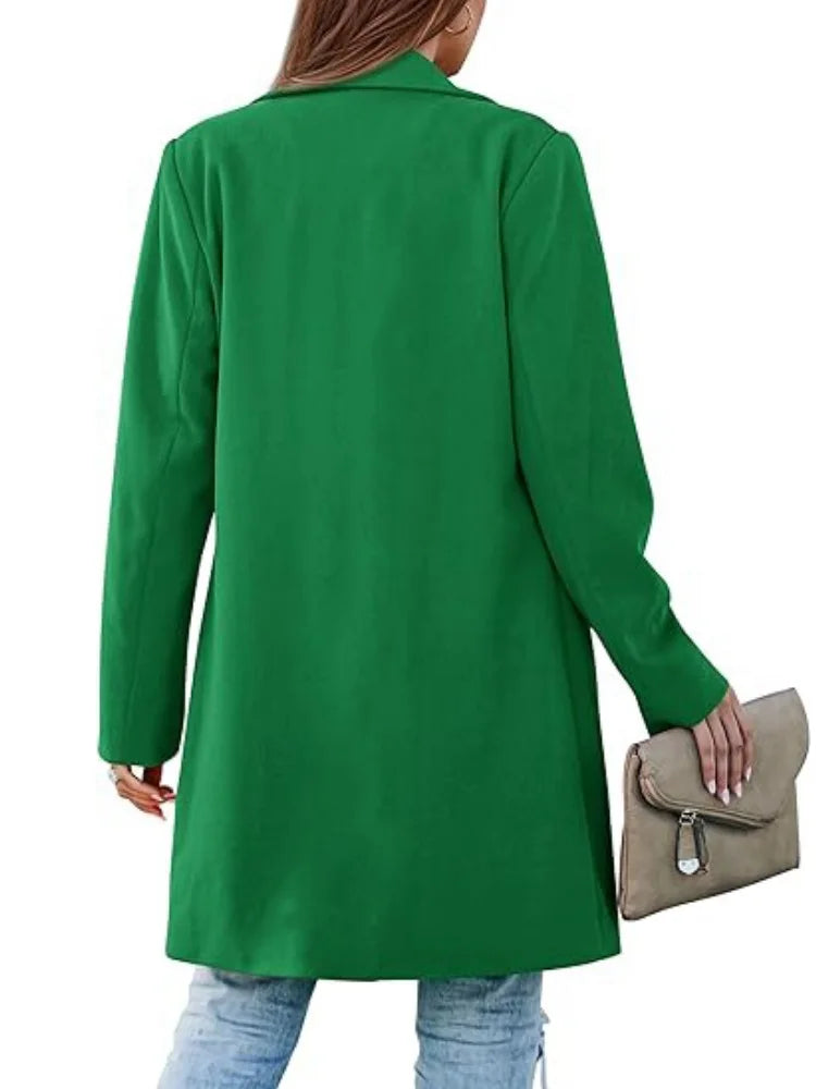 Avelora | Women’s Chic Open Front Long Trench Coat