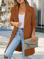Avelora | Women’s Chic Open Front Long Trench Coat