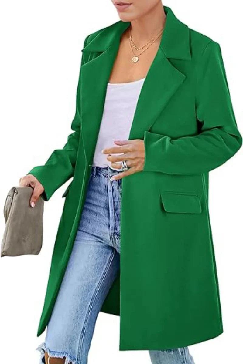 Avelora | Women’s Chic Open Front Long Trench Coat