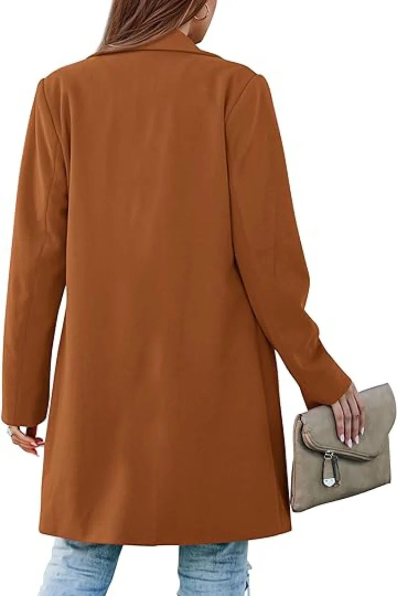 Avelora | Women’s Chic Open Front Long Trench Coat